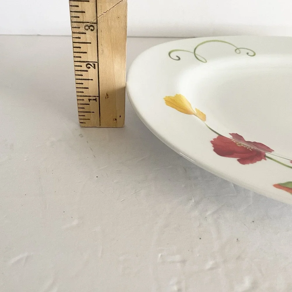 Westbury Court LYRICAL BLOOMS Large Oval Serving Platter Porcelain Poppies 14.5